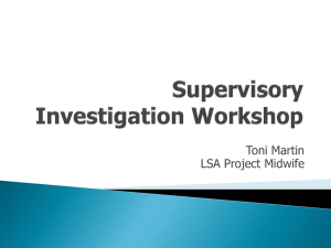 Supervisory Investigation Workshop