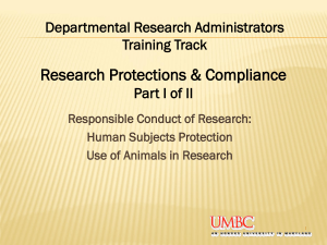 Research Compliance I