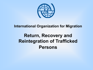 Return, Recovery and Reintegration of Trafficked Persons
