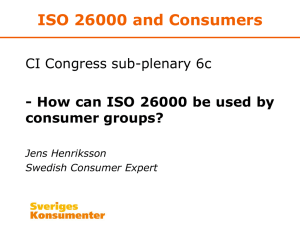 How ISO 26000 used by consumer groups