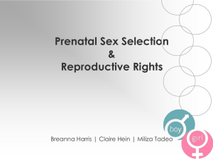 Sex selection and repro rights