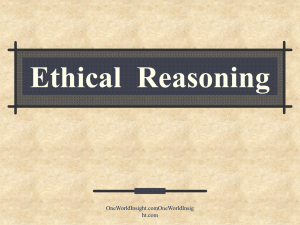 Ethical Reasoning - One World Insight