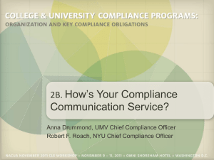 How`s Your Compliance Communication Service?