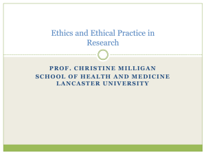 Ethics and Ethical Practice in Social Science Research