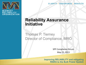 Reliability Assurance Initiative