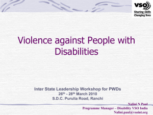 Violence and PWDs