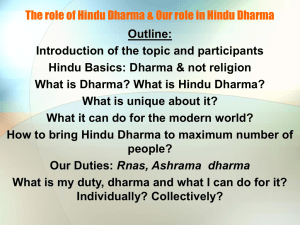 The role of Hindu Dharma & Our role in Hindu Dharma