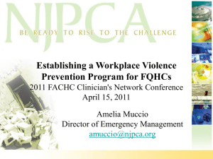Violence in Workplace for FQHCs PPT