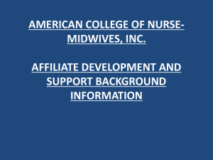 Affiliate Governance - American College of Nurse