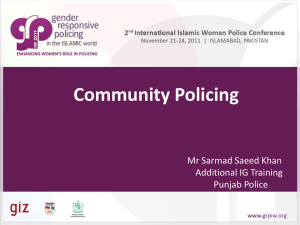 Community Policing - Pakistan