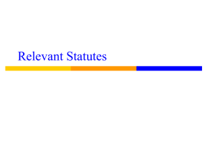 Section 3 Relevant Statutes – Student