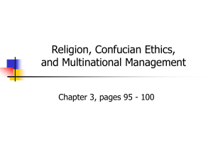 Religion and Multinational Management