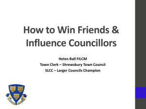 How to Win Friends & Influence Councillors