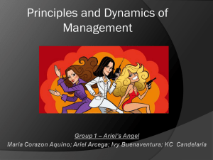 CHAPTER 3 - Principles and Dynamics of Management