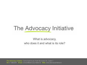Anna Visser Advocacy Initiative Presentation
