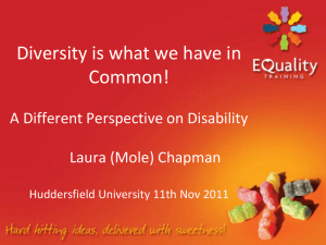 A Different Perspective on Disability Equality