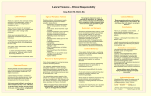 Lateral Violence – Ethical Responsibility