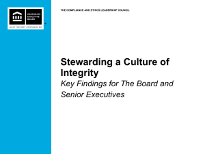 Stewarding a Culture of Integrity