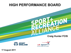 HIGH PERFORMING BOARD - Sport and Recreation Alliance