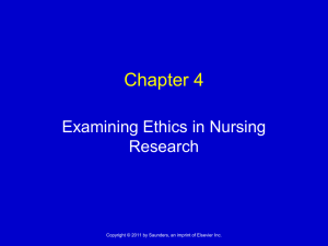 Chapter 6 Examining Ethics in Nursing Research