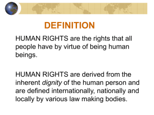 Overview on Human Rights