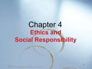 Ethics and Social Responsibility