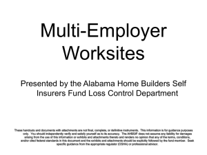 Multi-Employer Worksites - Home Builders Association of Alabama