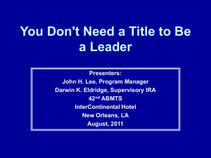 You Don`t Need a Title to Be a Leader - AIM-IRS