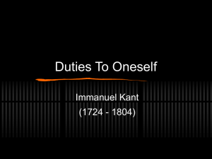 Immanuel Kant - Self Mastery