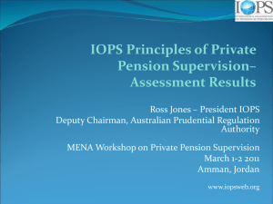 Revised IOPS Principles / Self assessment methodology abd