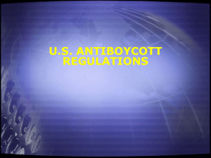 U.S. Antiboycott Regulations