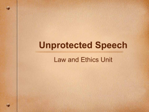Unprotected Speech