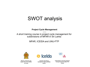 SWOT Analysis - United Nations University Fisheries Training