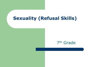 Sexuality Refusal Skills Powerpoint