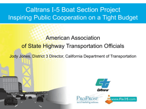 Jones - Caltrans I-5 Boat Section Project Inspiring Public