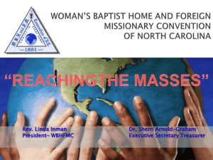 Mission - Womans Baptist Home & Foreign Missionary Convention