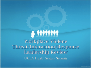 Workplace Violance - Managment - UCLA Health