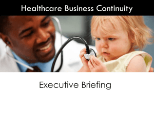 Executive Briefing - Minnesota Department of Health