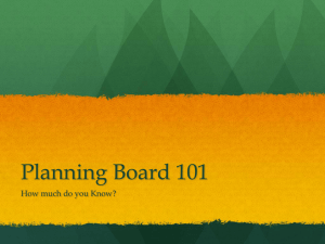 Planning Board 101