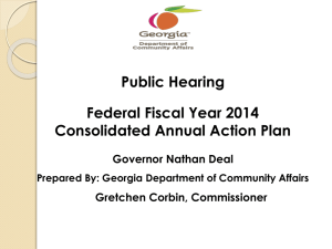 Annual Action Plan PPT - Georgia Department of Community Affairs