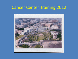 Cancer Center Training - Occupational & Environmental Safety Office