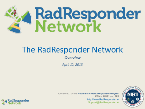 RadResponder Network - National Radiological Emergency