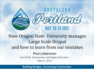 Drupalcon2013-OSU - DrupalCon Portland 2013