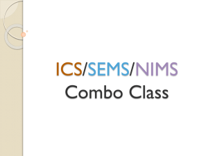 ICS (SEMS/ICS/NIMS)