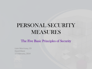 THE FIVE BASIC PRINCIPLES OF SECURITY