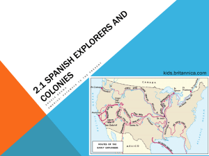 2.1 Spanish Explorers and Colonies