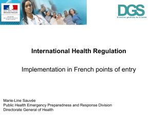 法国：international health regulation implementation in French points