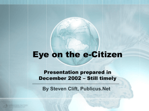 Eye on the E-Citizen