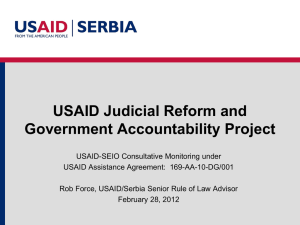 USAID Judicial Reform and Government Accountability Project