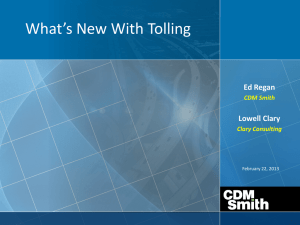 What`s New With Tolling?